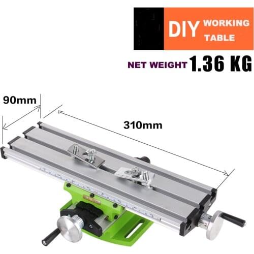 Miniature Multifunction Milling Machine Table Bracket Drill Vise Fixture Worktable X Y-axis Adjustment Coordinate Table