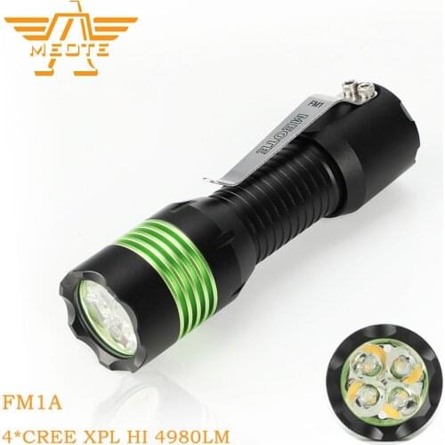 MEOTE FM1A CREE XPL HI 4980lm 190m BLF Anduril UI 18650 Powerful RGB LED Flashlight Lantern For Self Defense Camping EDC Hunting