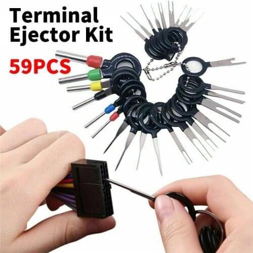 11/21/36/59Pcs Harness Terminal Ejector Line Maintenance Kit Stainless Steel Single Needle Double Needle Flat Tip Car Repair