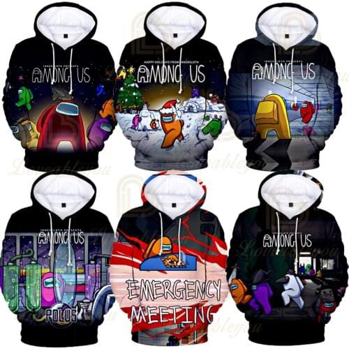 2020 New 3D Print game Among Us Sweatshirt Streetwear High Quality Fashion Casual Tracksuit Loose Sweatshirt Unisex Pullover