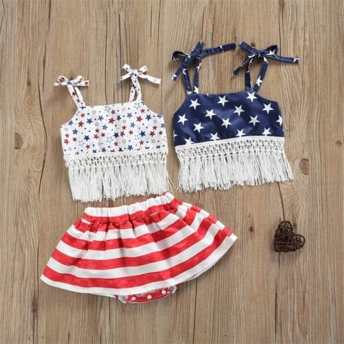 2021 New Baby Girl’s Summer Two Piece Set Sleeveless Tassel Suspender Tops and Short Pants for 0-18 Months