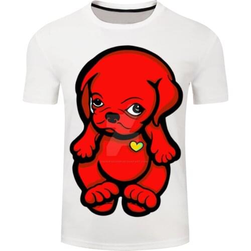 New 2021 3D Printed Cute Red Dog Fashion Kids Boy Girl Unisex T Shirt Casual Summer Men Women Children Cartoon T-Shirt Tops Tees