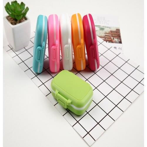 New 3 grids pill organzier small pill box Multifunctional medicine storage box Cereal fiber pill case