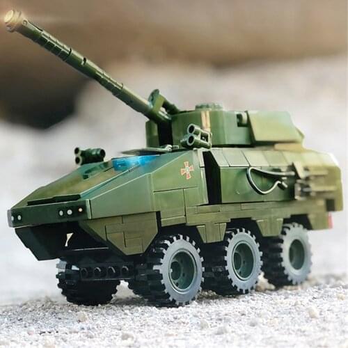 New Xingbao 06803 Russian Military Weapon Series 342pcs Otaman Armored Vehicle With Cannon Building Blocks Military Bricks Gifts
