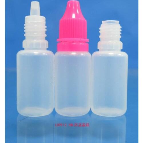 Lot 3000pcs 12.5ml LDPE drop bottle with tamper evident cap, free shipping by UPS