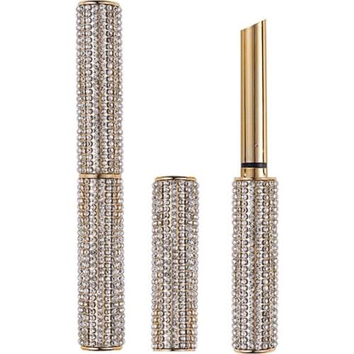 New Arrival Empty Lipstick Container Rhinestone Pearl Crystal Lip Balm Tube Cosmetic Packaging Refillable bottle 20/50pieces