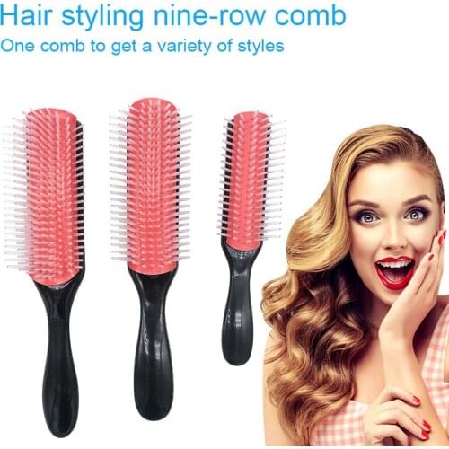 Hot Detachable Paddle Hair Brush with 9 Rows Massage Comb with Air Cushion Hair Accessory for Salon Stylist Hairdressing NOV
