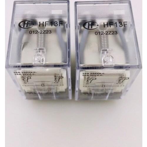 HF13F-012-2Z23 12VDC 8 pin 10A 250VAC relays