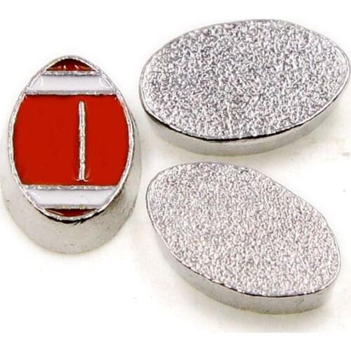 Sports Rugby Floating Charms For Living Memory Glass Floating Locket Pendants Necklace DIY Accessories 10pcs/lot