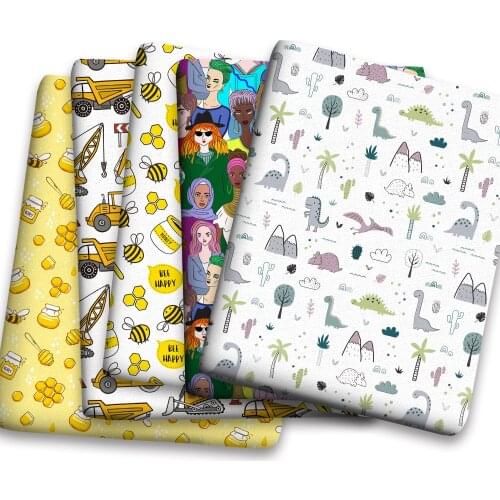 Spring Summer Cotton Super Dense Sewing Fabric Making Womens Wear Dress Children Clothing Home Clothes Cloth c01 0.5Meter