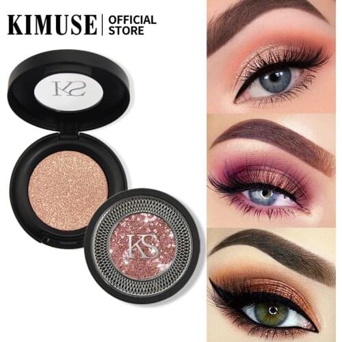 KIMUSE 6 Colors Eyeshadow Diamond Glitter Shimmer Pigment Waterproof Shadow Palette Eye Shadow Powder Eyes Makeup Cosmetics