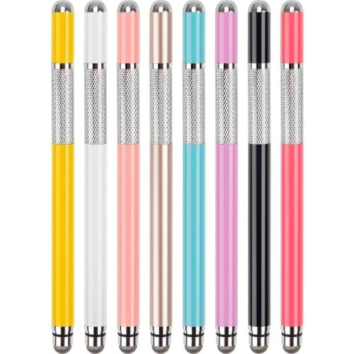Color Universal 2 in 1 Fiber Stylus Pencil Touch Pen for Apple Ipad Tablet Samsung Xiaomi Android Cтилус Capacitive Screen Pens