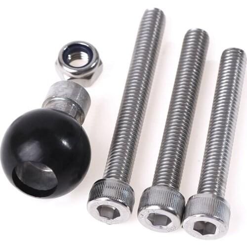 Motorcycle Handlebar Clamp Base 1 inch 25mm ball with M8 Screws for Ram Mount Cell Phone Smartphone