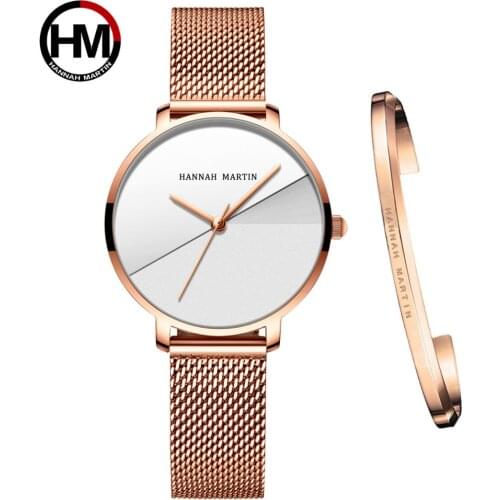 Women Watches Top Brand Luxury Japan Quartz Movement Stainless Steel Personality Splice Dial Wristwatches relogio feminino