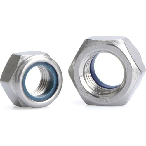 100pcs 3D printer accessories 304 stainless steel nylon lock nut / loosening self-locking nut DIN985