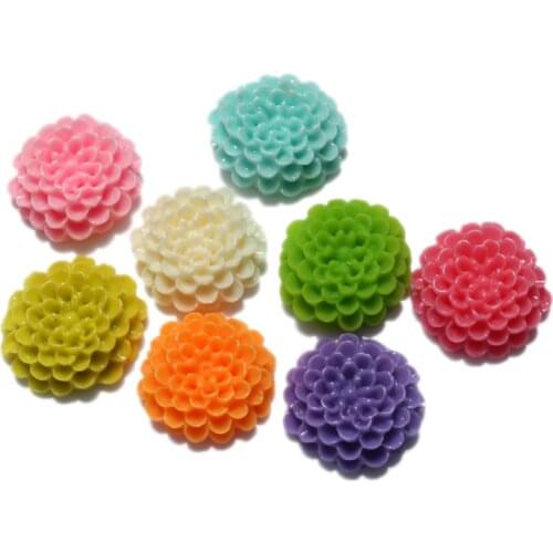 30Pcs Mixed Resin Flower Decoration Crafts Kawaii Beads Flatback Cabochon Embellishments For Scrapbooking DIY Accessories