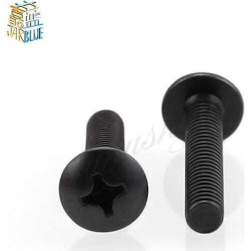 5-50Pcs TM M2M2.5 M3 M3.5 M4 M5 M6 Screws Phillips Truss Mushroom Head Bolt Black