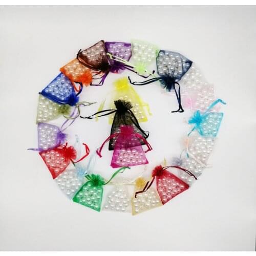 500pcs Organza-Bags Mixing Organza Gift Bags For Jewelry Packaging Display Christmas Wedding Jewelry Storage Drawstring Bag Diy