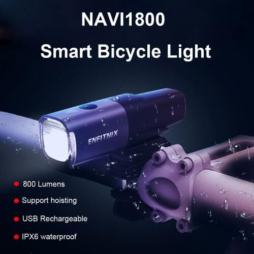800 Lumens Bike Light Bicycle Smart Headlights USB Rechargeable Flashlight Waterproof MTB Handlebar Front Light Bike Accessories