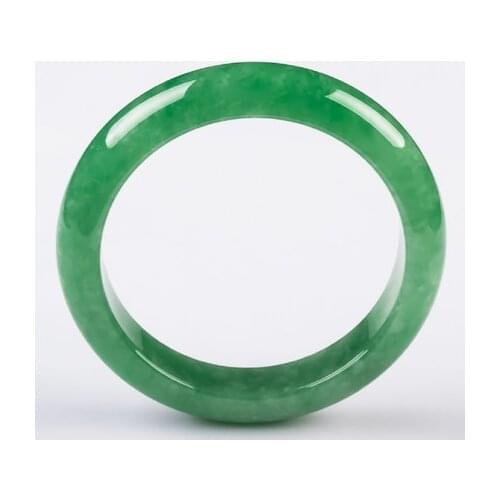2021 Jewelry Natural Burmese Jade 54-62mm Green Jadeite Bracelet Elegant Princess Jewelry Gift For Mom Girlfriend Accessories
