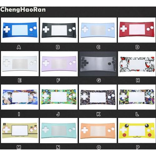 ChengHaoRan For GameBoy Micro Cover Fashion Style Front Faceplate Cover For GBM System Chrome Front Shell Case