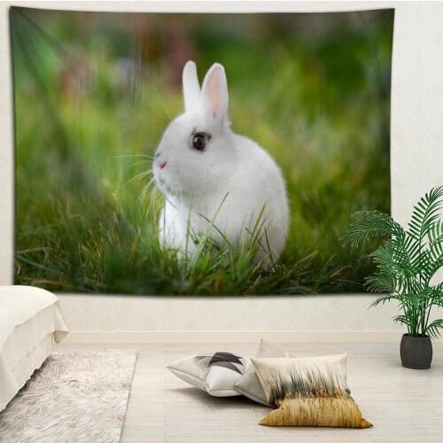 New arrival custom Rabbit printing tapestry More Size home living room bedroom decorative wall blanket