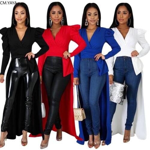 2020 Women Spring Winter tshirts V-Neck Tees Full Sleeve Long Maxi T-Shirts Sexy Fashion Night Club Party Bandage Tops GL2115