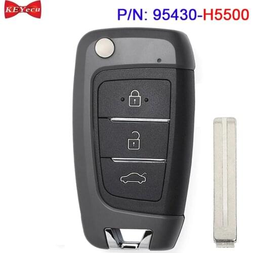 KEYECU ​for Hyundai Accent Solaris 2017 2018 2019 Remote Key Fob P/N: 95430-H5500 SYEC3TX1612 433MHz 4D60