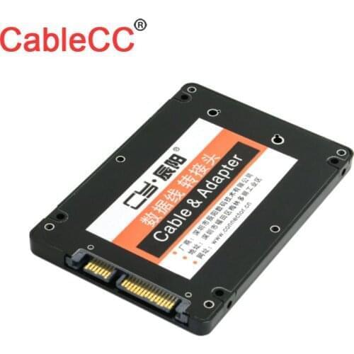Xiwai Mini PCI-E mSATA SSD to 2.5" SATA Hard Disk Enclosure Case Converter Adapter Blacm Color