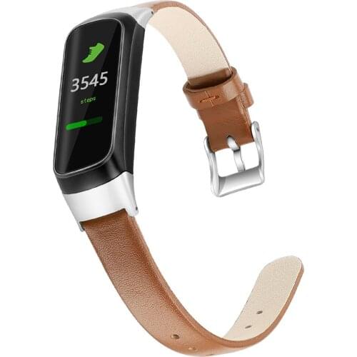 Leather Bands Compatible with Samsung galaxy Smart watch Leather Band Slim & Thin Replacement Wristband WB208