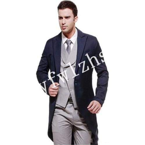 Handsome One Button Groomsmen Peak Lapel Groom Tuxedos Wedding Dress Men Suits Blazer Prom Dinner (Jacket+Pants+Tie+Vest) A188