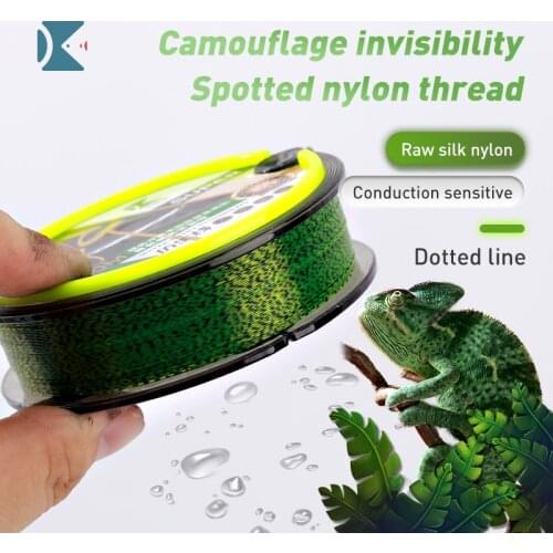 200m Invisible Fishing Line Speckle Trimmer line Spotted Cord for Monofilament/ Nylon Fishing Fly Line Carp Fluorocarbon Line