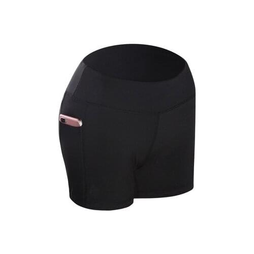 Summer Pure Color High Elastic Shorts Breathable Skinny Women High Waist Fitness Shorts Pocket Raise Hip Grey Gym Workout Shorts