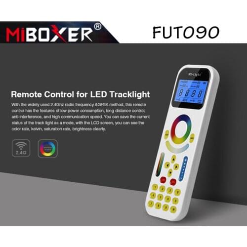 Miboxer FUT090 2.4GHz Remote Control for LED Tracklight or LS1 4 in 1 Smart Controller Wiresless RF Remote LED Strip 16 Color