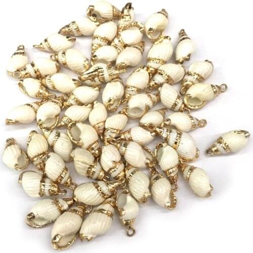 Natural shell fashion Conch Pendants Exquisite Charms for Jewelry Making DIY Bracelet Necklaces earring Accessories Size 15x25mm