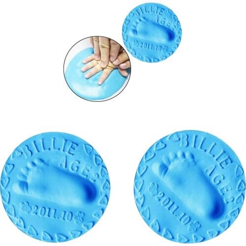 2 Set Clay Imprint Kit for Newborn Babies Hand Print and Foot Print - Gifts for Babies and Children -Blue