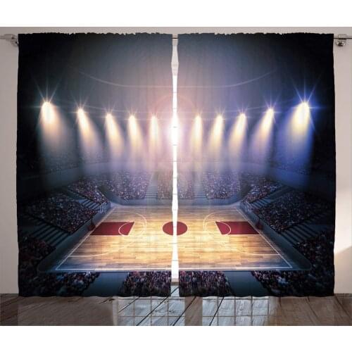 Basketball Court Window Curtains Home Decor Kitchen Draperies Curtains for Bedroom Living Room Curtain