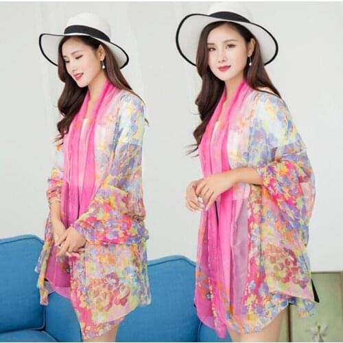 2020 Luxury Spring Printed 100% Silk Twill Scarves Women Bandana Large Silk Scarf Shawl Wraps Foulard