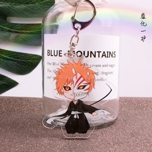 Bleach anime acrylic Action Key Chain Acrylic Figure Keyring Model Toy Keychain Car Keyholder Unisex XMAS Gift Llaveros