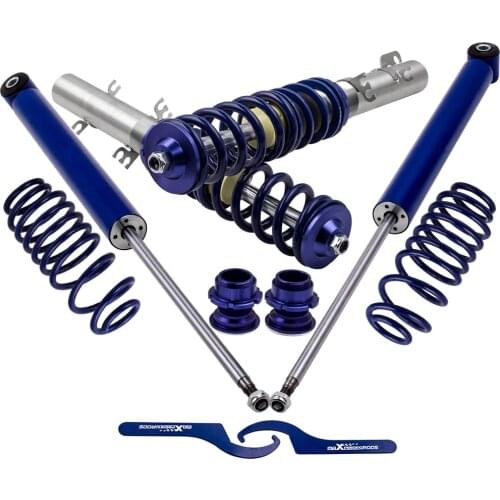 Coilover For Audi A3 VW Bora Jetta Golf MK4 1.8T 1.9 TDi 2.3V5 Shock Absorber Suspension Coil Springs Strut Blue