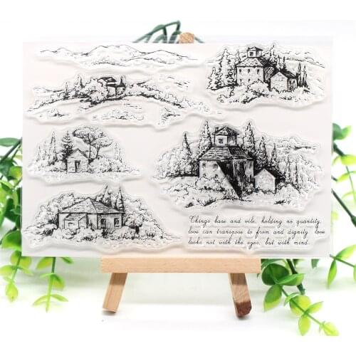 KSCRAFT House Transparent Clear Silicone Stamps for DIY Scrapbooking/Card Making/Kids Fun Decoration Supplies
