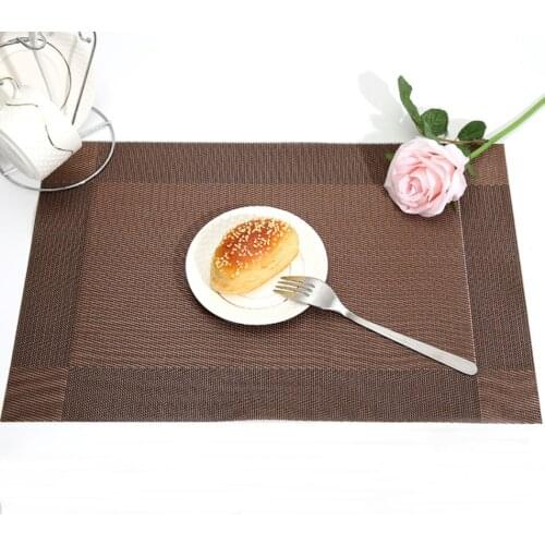 Placemats PVC Table Cloth Washable Pad Tablemats Waterproof Stain-Resistant Dining Disc Bowl Mat slip-resistant Coaster