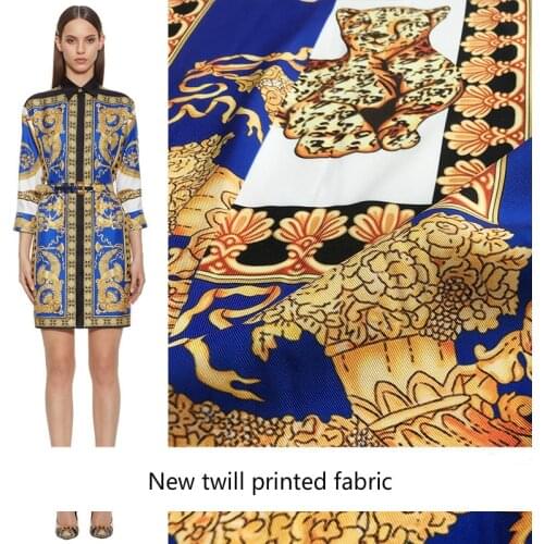 2018 new high-grade polyester printed fabric handmade DIY digital printing clothing dress fabric wholesale 148cm wide