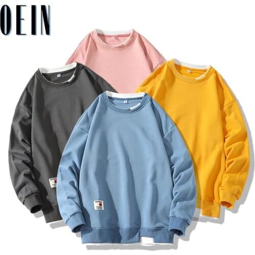 Fashion Solid Sweatshirts Hoodies 2021 Autumn Winter Warm Fleece Sweatshirt High Quality Men Tops Male Brand Hip Hop Pullover