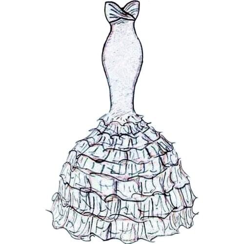 Die Cutting dies Melaleuca skirt metal craft paper die Scrapbooking/DIY Embossing mould Easter New Year