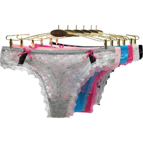 Womens G-strings Thongs 2021 Sexy Underwear Female Girls Transparent Lace Panties Woman Lingerie Femme Low Waist Tangas Mujer