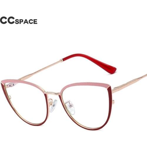 48317 Lady Cat Eye Anti Blue Light Optical Glasses Frames Women Fashion Stitching Color Computer Eyeglasses