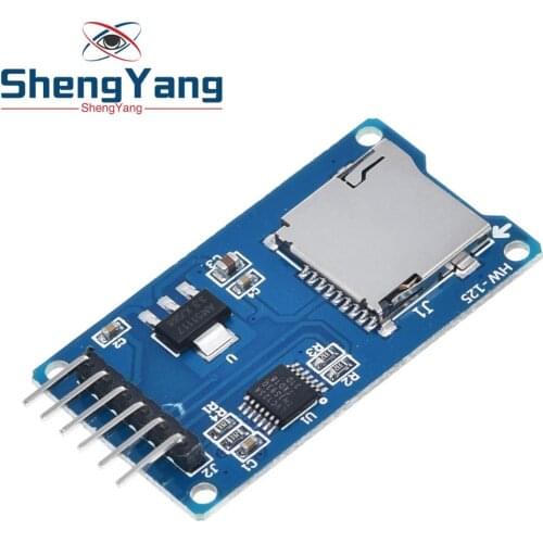 1pcs/lot ShengYang mini TF card reader module SPI interfaces with level converter chip lcd pcb watch breadboard Planar Type