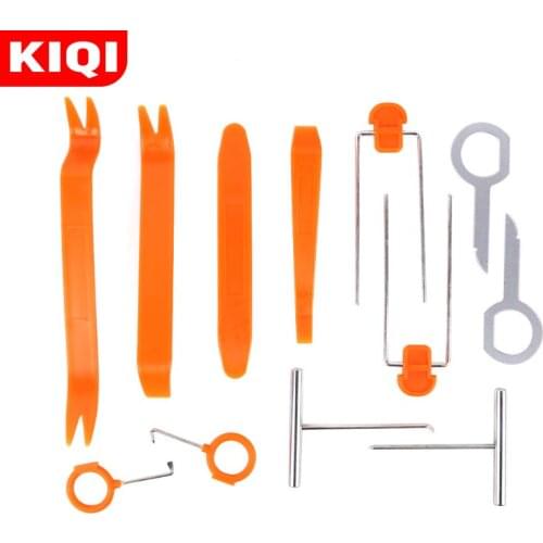 12 Pcs/SeT Plastic Car Radio Door Clip Panel Trim Dash Audio Removal Pry Tool Repairing Parts Accessories