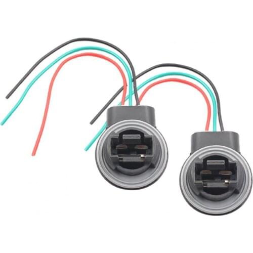 2Pcs 3157B Wiring Harness Sockete for Car LED Bulbs Turn Signal Brake Light
